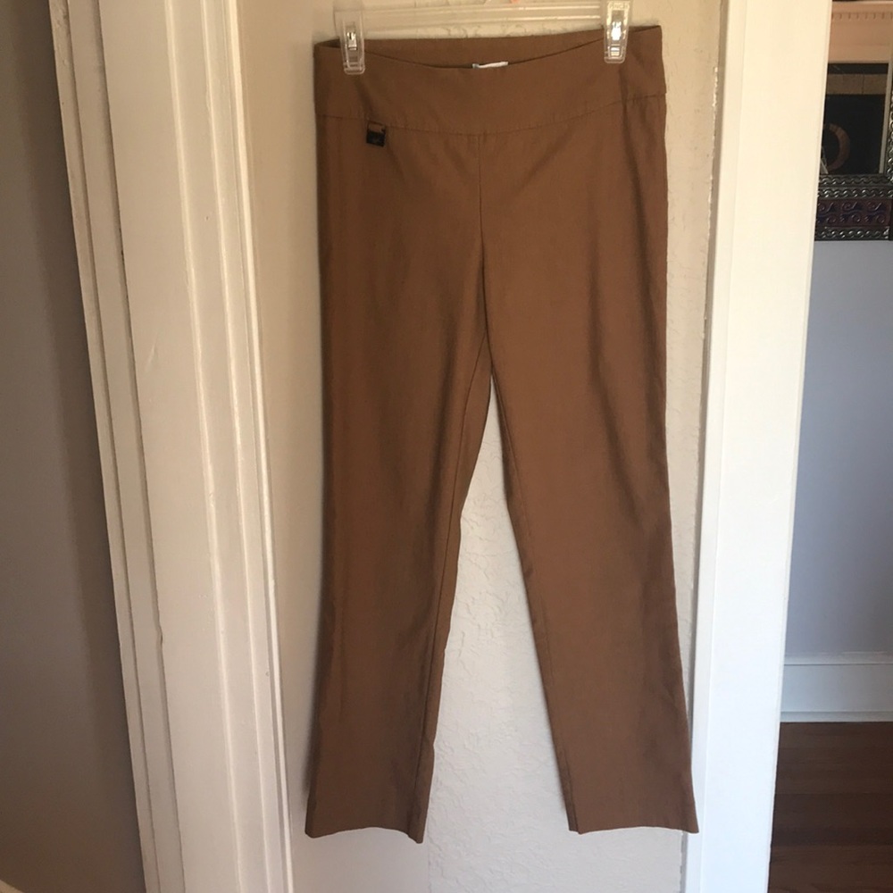 Lisette Brown ankle pants 21% nylon 3% spandex